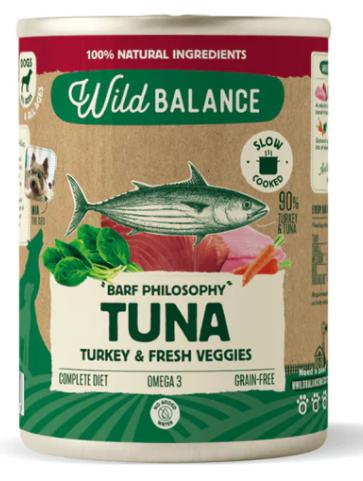 PERROS LATA FILOSOFÍA BARF PAVO & ATÚN 400GR 1 PERROS LATA FIL BARF ATUN 400 GR