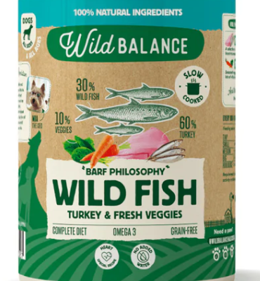 PERROS LATA FILOSOFÍA BARF PESCADO 400GR