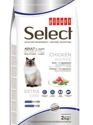 SELECT CAT ADULT  7 STERILISED LIGHT 2 KG  