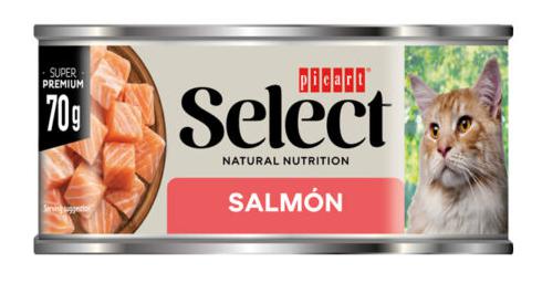 SELECT CAT LATA WET SALMÓN 70GR 1 SELECT CAT LATA WET salmón 70 GR 18