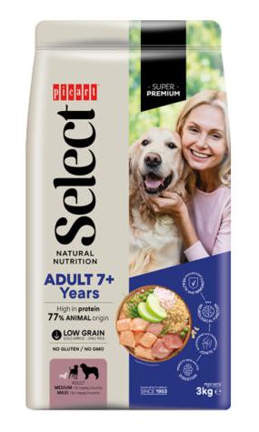 SELECT DOG MEDIUM SENIOR +7 CHICKEN & RICE 3KG 1 SELECT DOG MEDIUM SENIOR 7 CH&R 3 KG