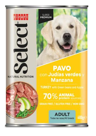 SELECT LATA ADULT PAVO&judías&manzana 400g