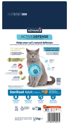 ADVANCE CAT STERILIZED TURKEY 1,5KG - Imagen 2