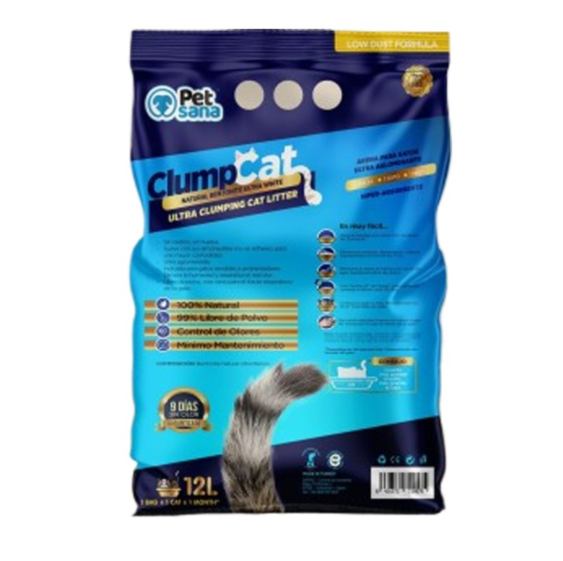 PET SANA CLUMPCAT AGLOMERANTE 12L 2 PET SANA CLUMPCAT AGLOMERANTE 12L - Imagen 2
