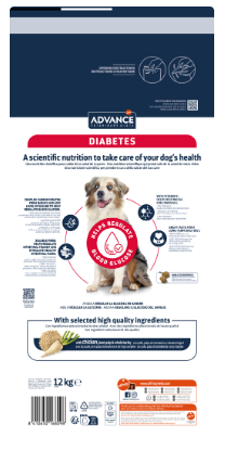 ADVANCE VETERINARY DIETS DOG DIABETES 12KG 2 ADVANCE VETERINARY DIETS DOG DIABETES 12KG - Imagen 2