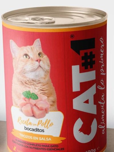 CAT-1  LATA  POLLO Y CEREALES  400g 