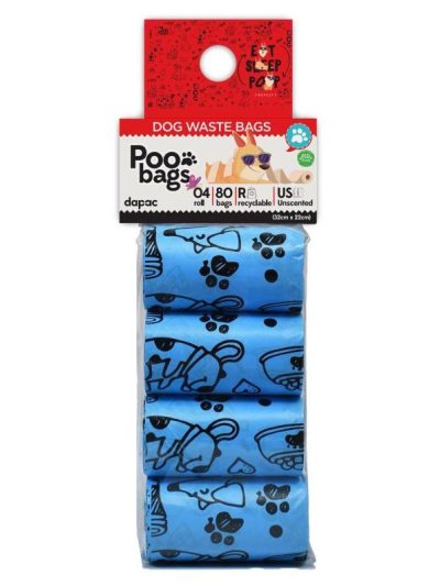 POO BAGS 4*20   recogecacas AZUL