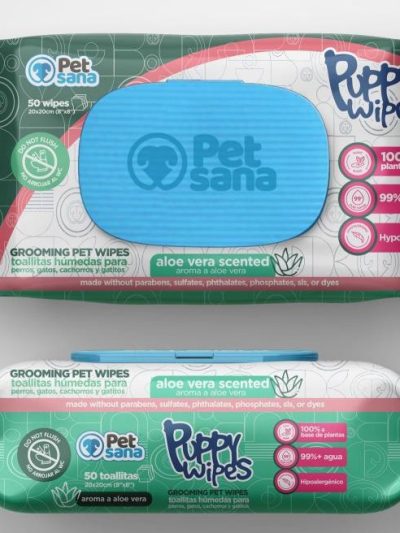 TOALLITAS PUPPY WIPES ALOE 50un 