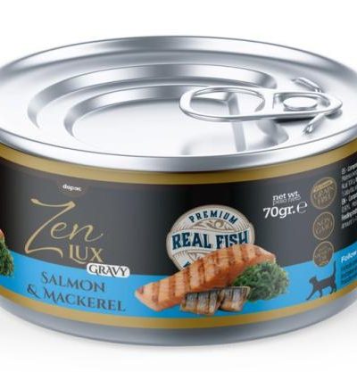 ZEN LUX SALMÓN Y CABALLA EN SALSA 70GR