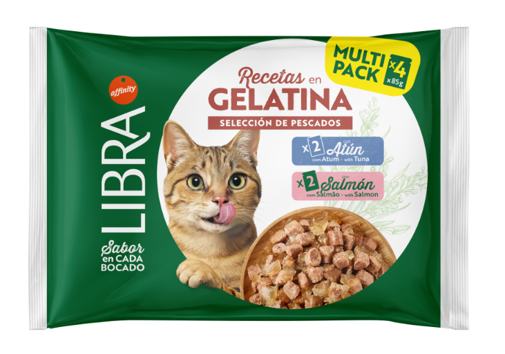 LIBRA CAT WET GELATINA ATÚN & SALMÓN 4UD